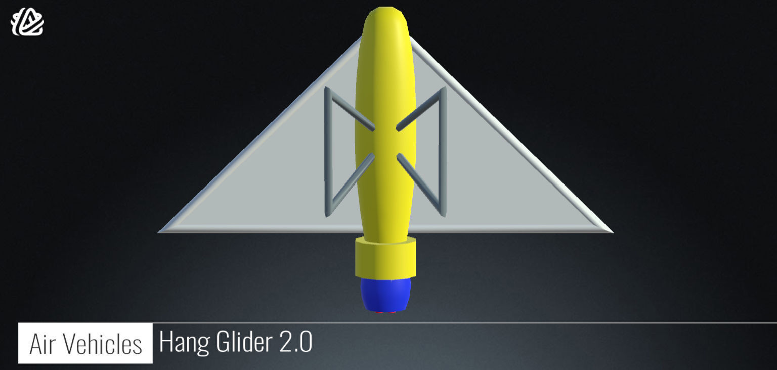 Hang Glider v2 - 3D Air Vehicles Low-poly 3D model_4