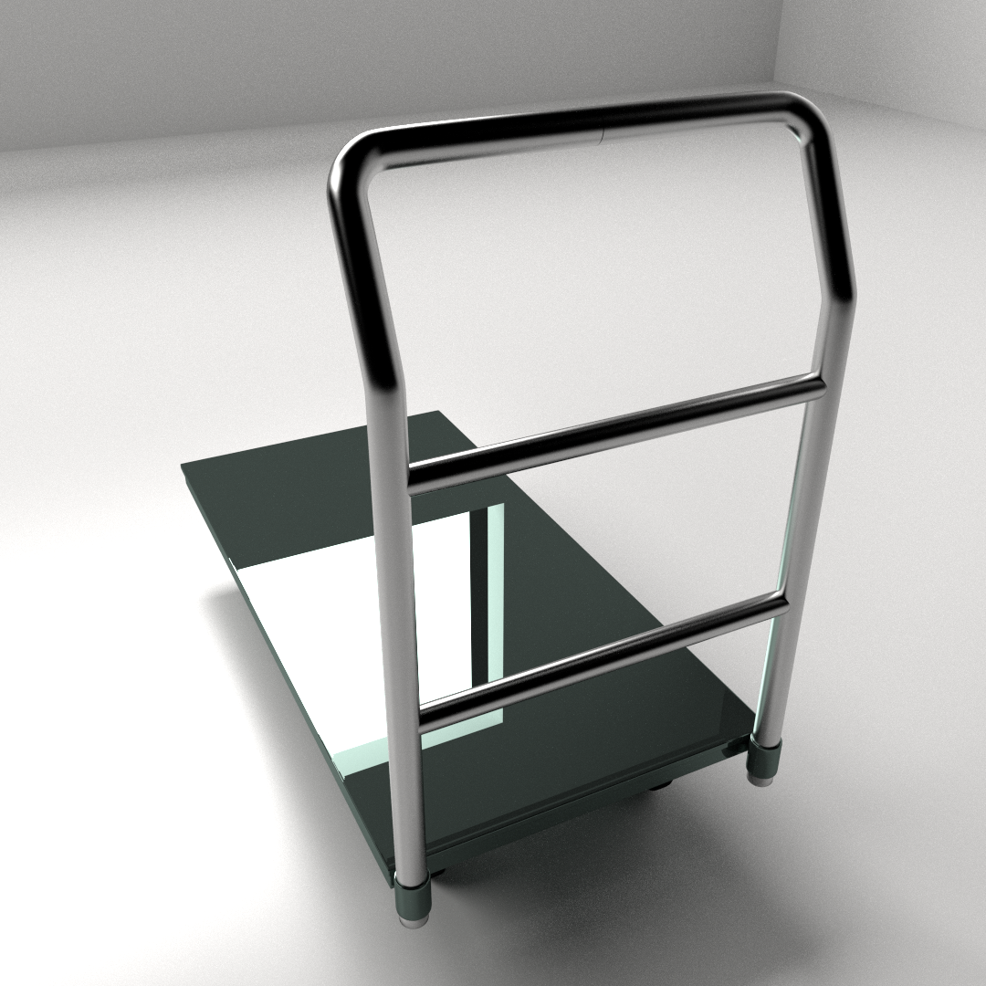 Platform Hand Truck 3D model_1