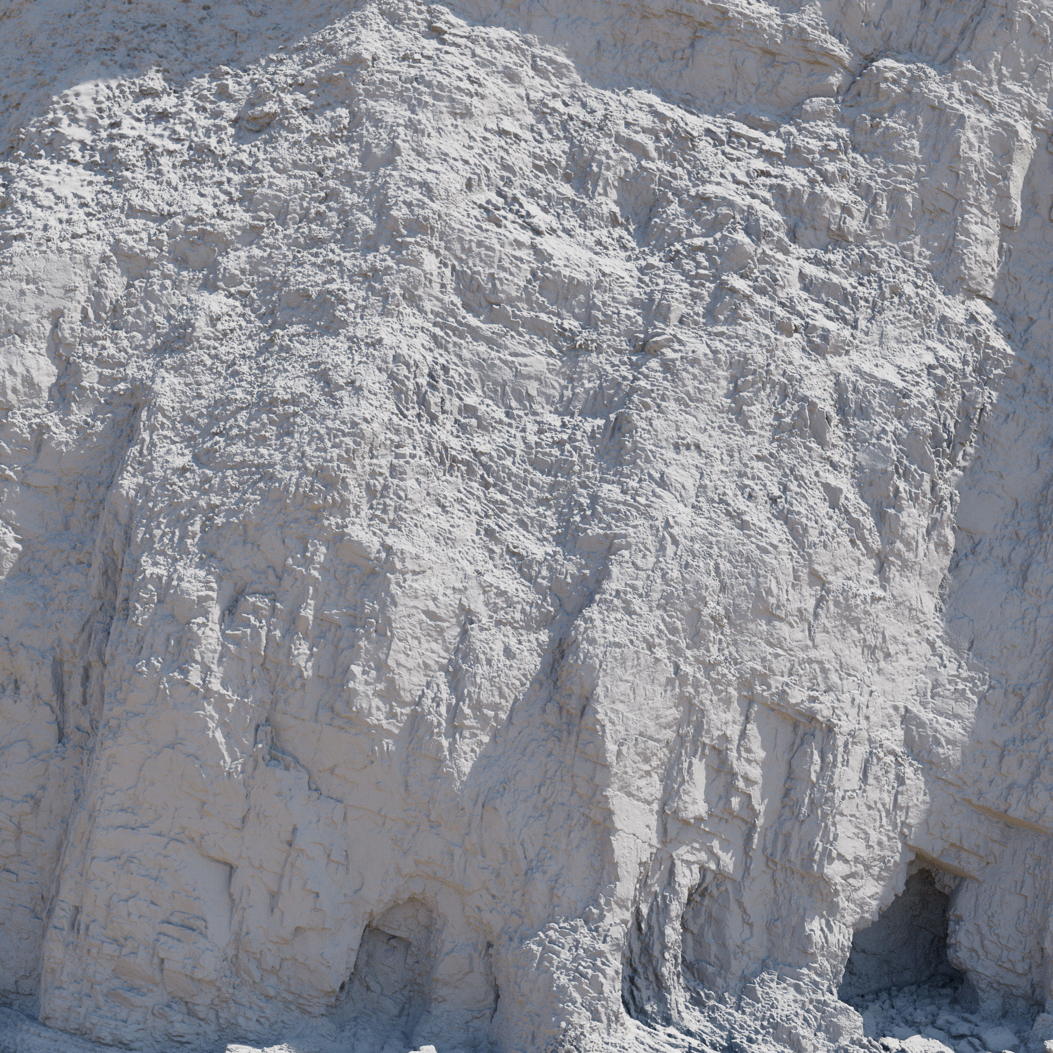 Large Coast Cliff PBR Scan 04 Low-poly 3D model_14