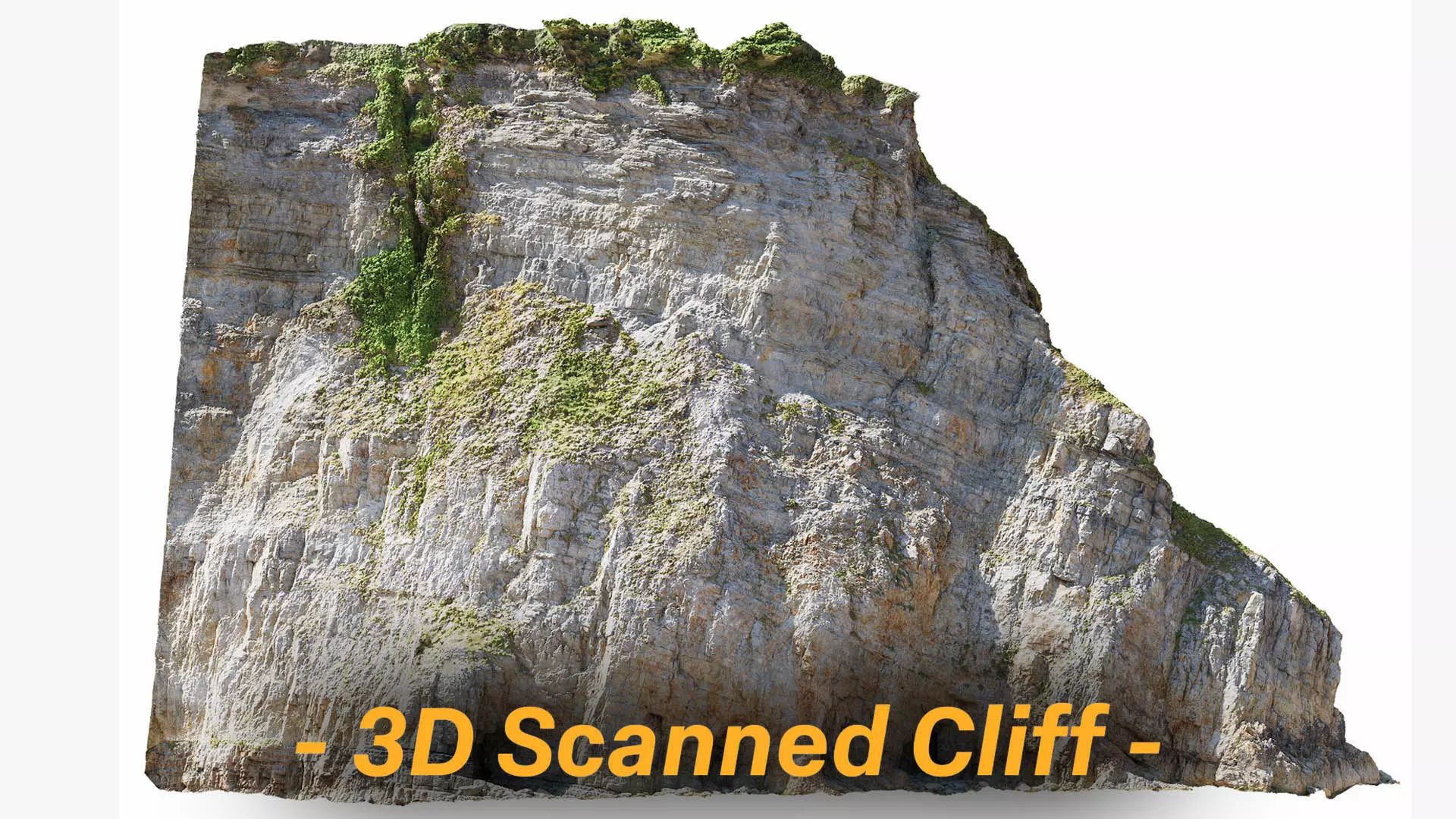 Large Coast Cliff PBR Scan 04 Low-poly 3D model_0