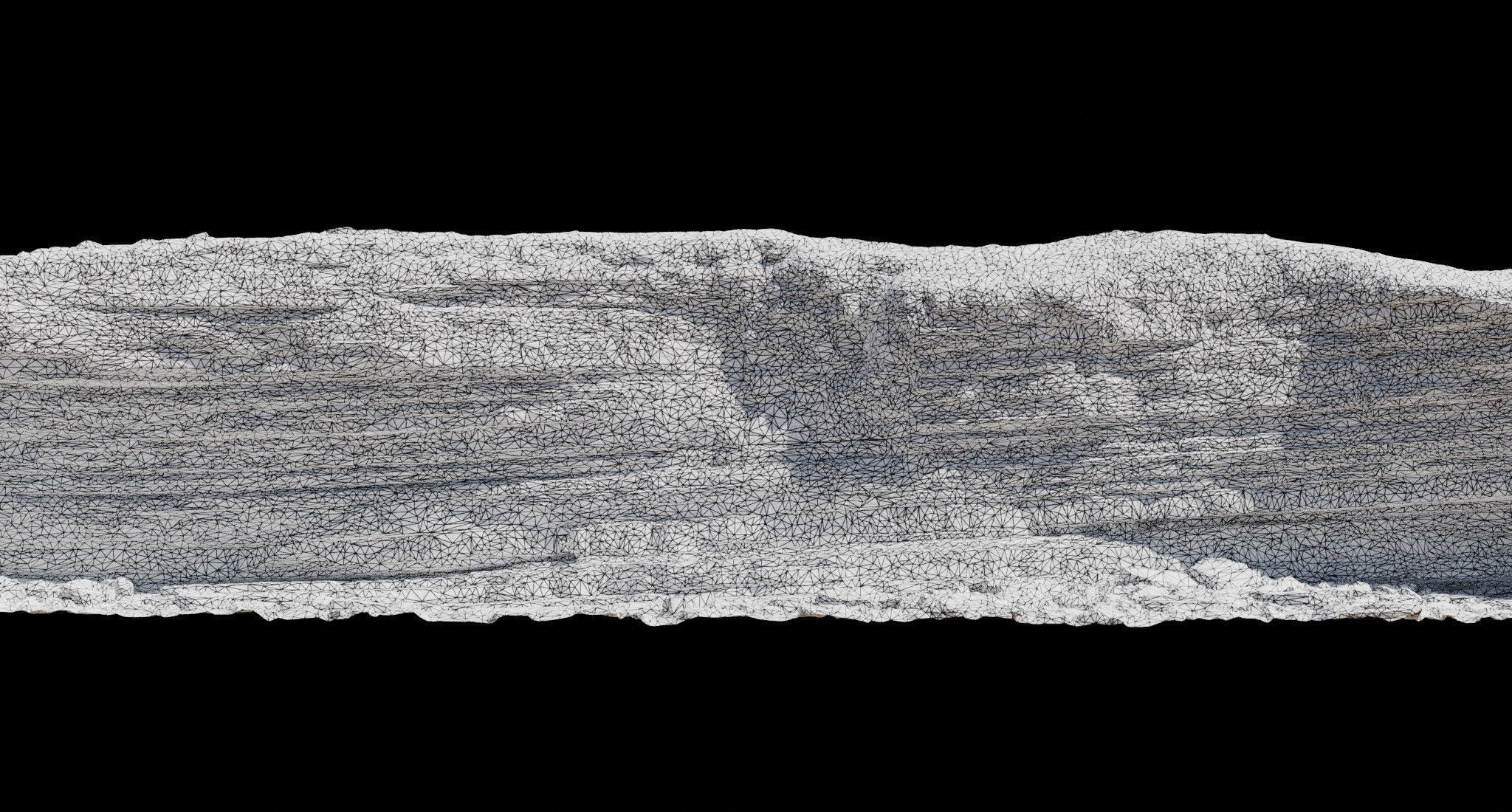 Large Coast Cliff PBR Scan Low-poly 3D model_5