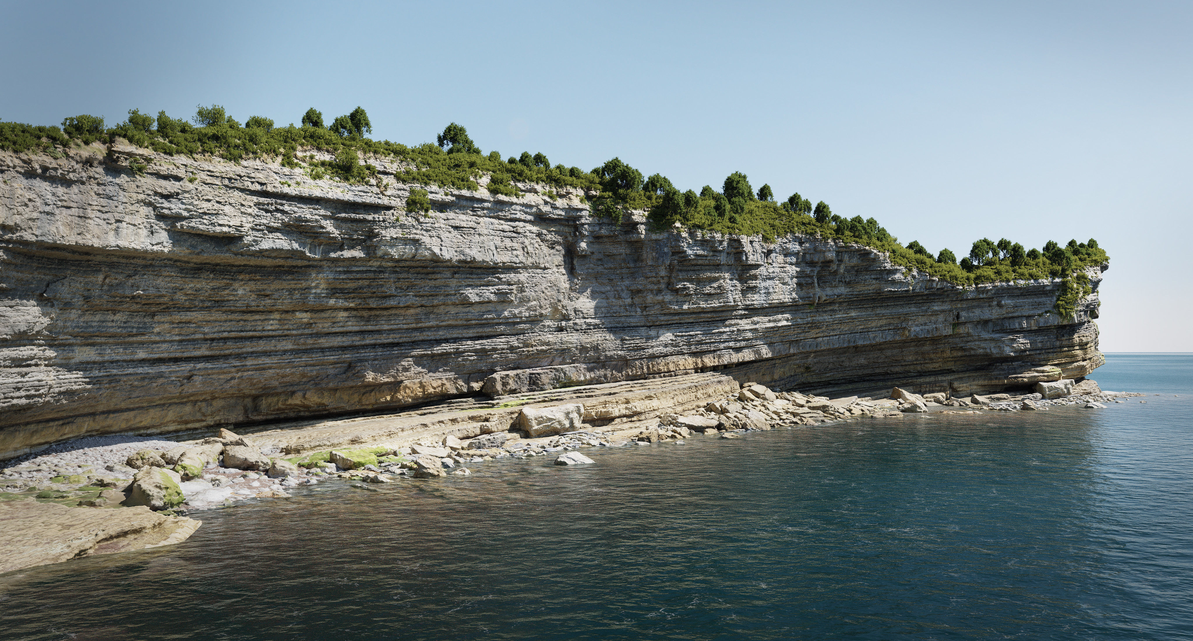 Large Coast Cliff PBR Scan Low-poly 3D model_18