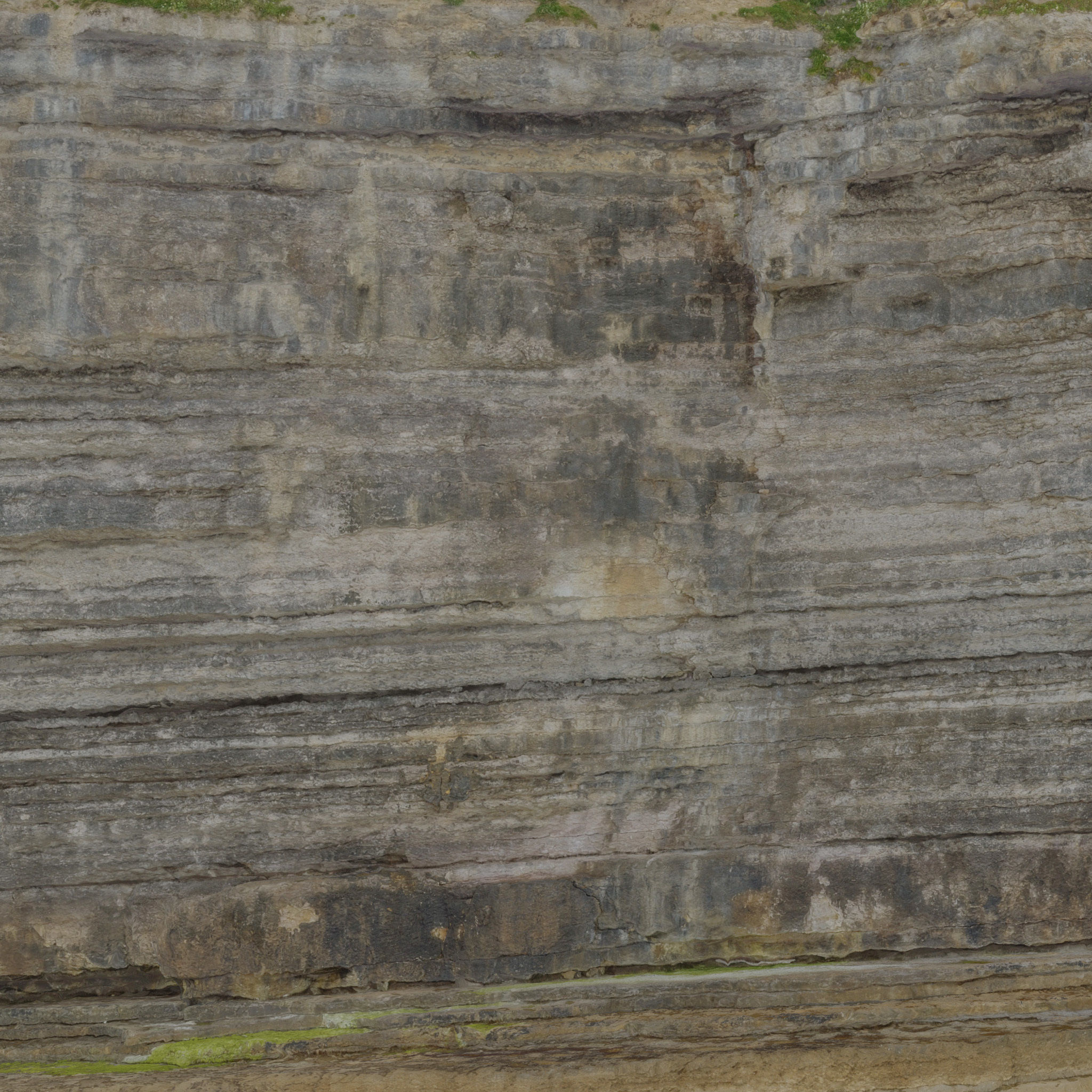 Large Coast Cliff PBR Scan Low-poly 3D model_16