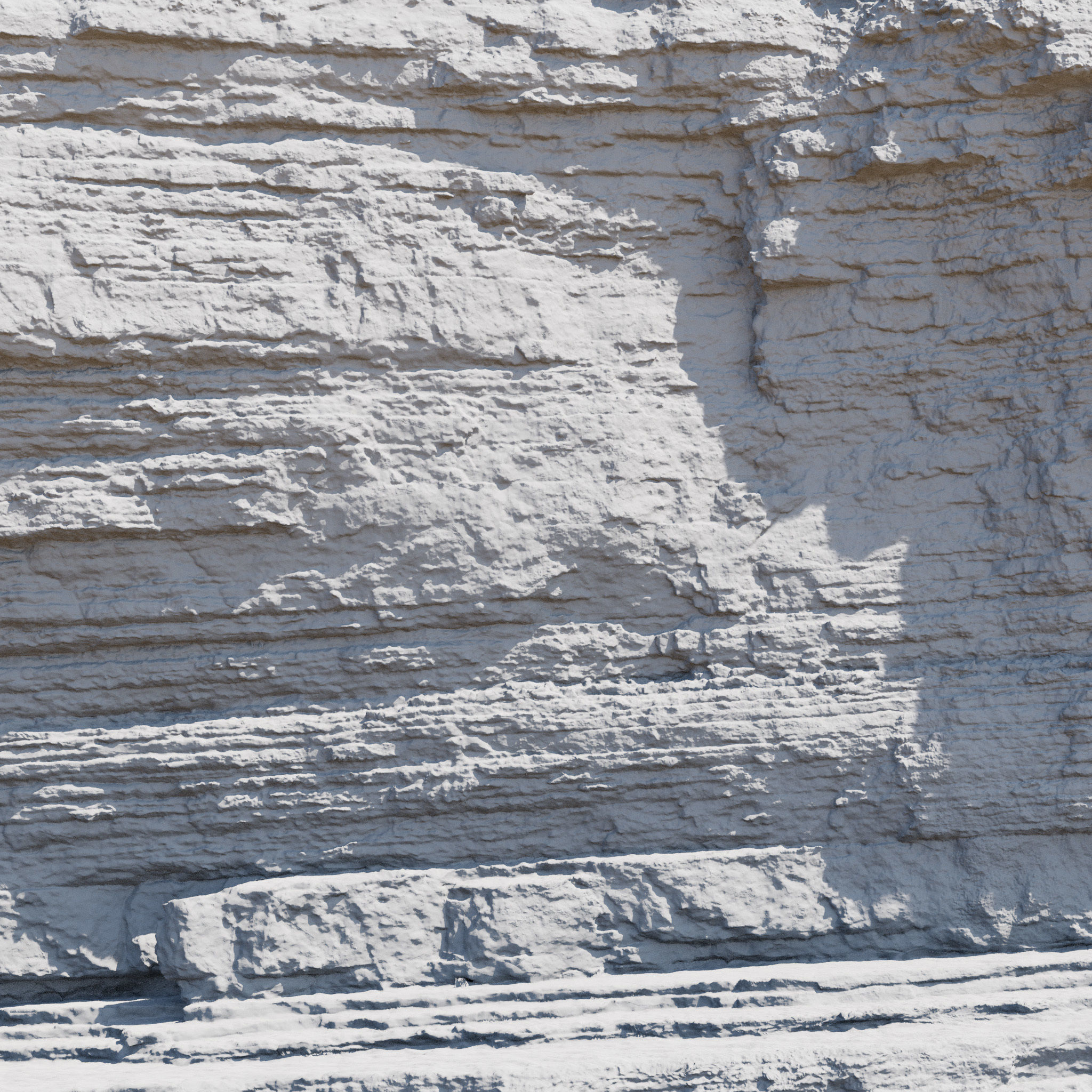 Large Coast Cliff PBR Scan Low-poly 3D model_17