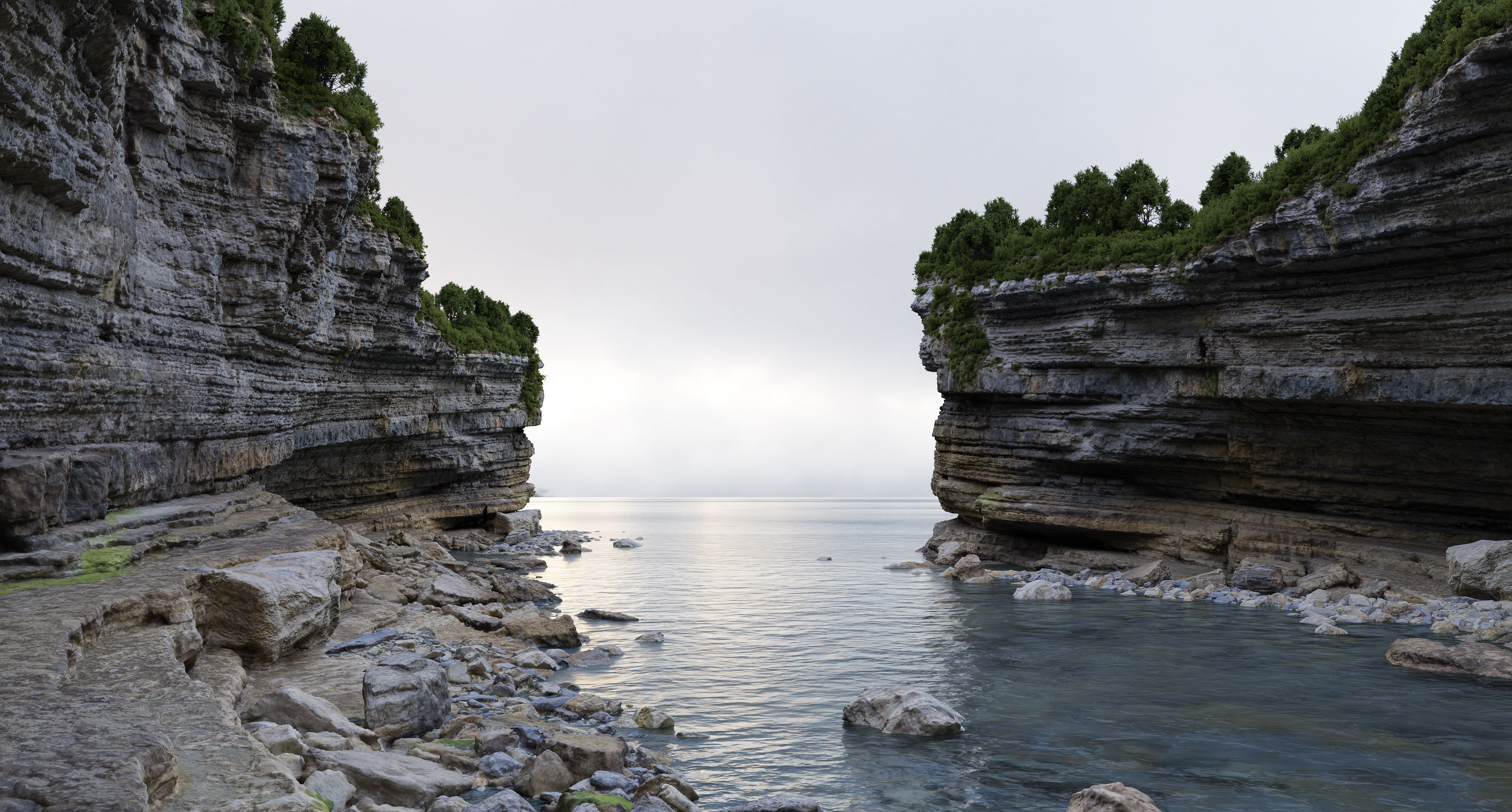 Large Coast Cliff PBR Scan Low-poly 3D model_13