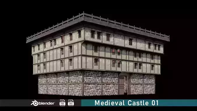 Medieval Castle 01 - 4K Textures Game Ready