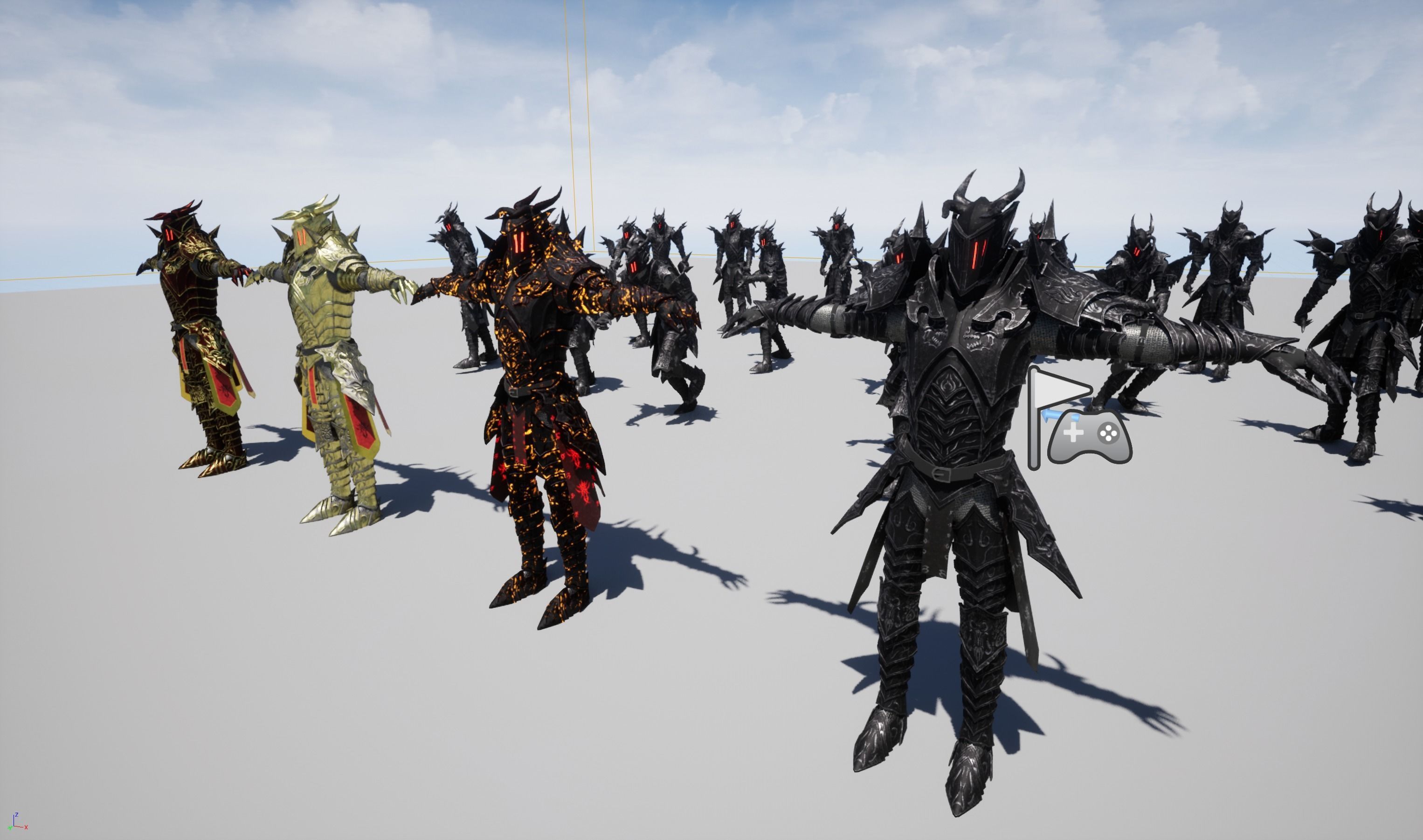 Knight PBR demon Low-poly 3D model_17