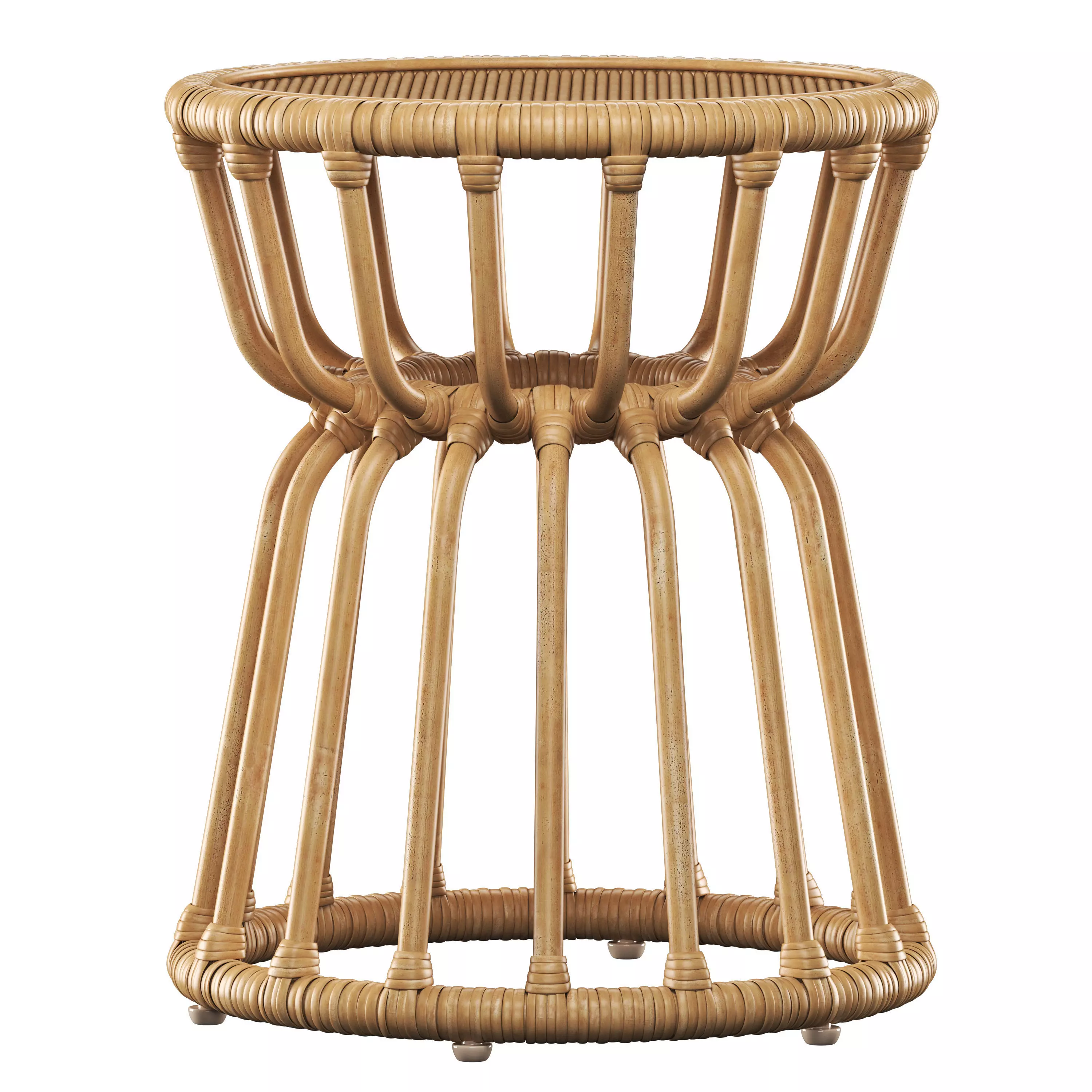 Kids Rattan Nightstand 3D model_0