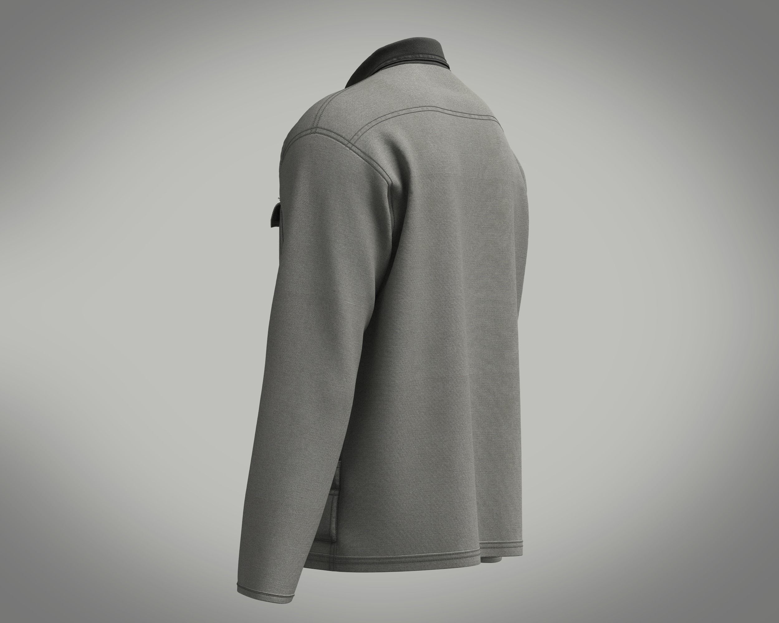 Mens Workwear Jacket 3D model_4