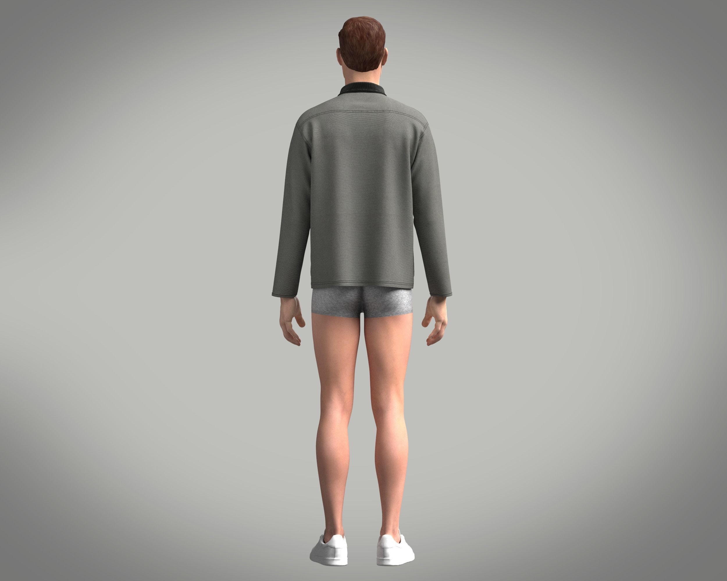 Mens Workwear Jacket 3D model_7