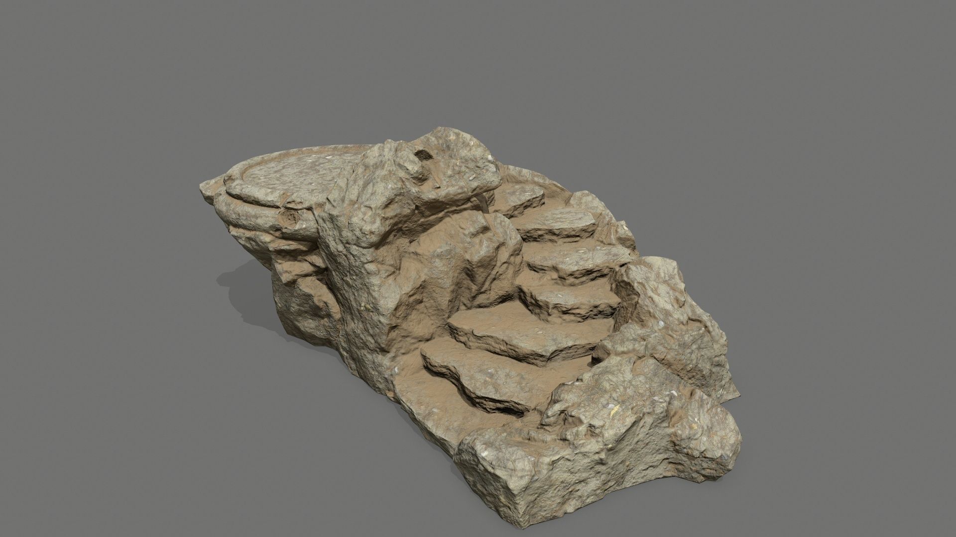  Ladder Ruin Low-poly 3D model_1