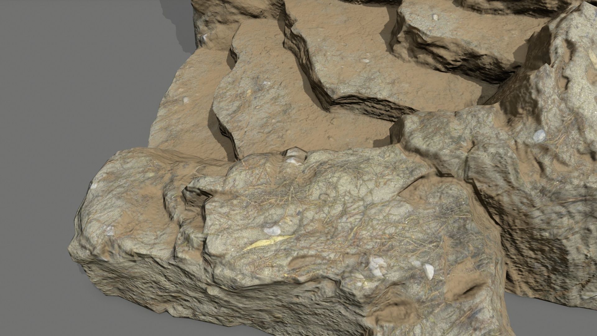  Ladder Ruin Low-poly 3D model_8