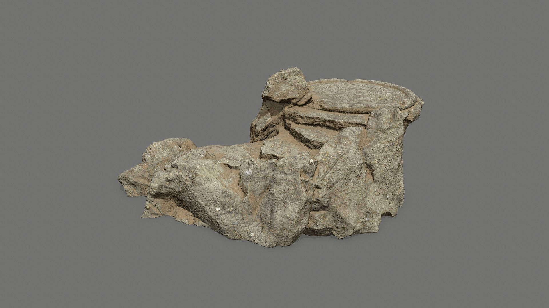  Ladder Ruin Low-poly 3D model_3