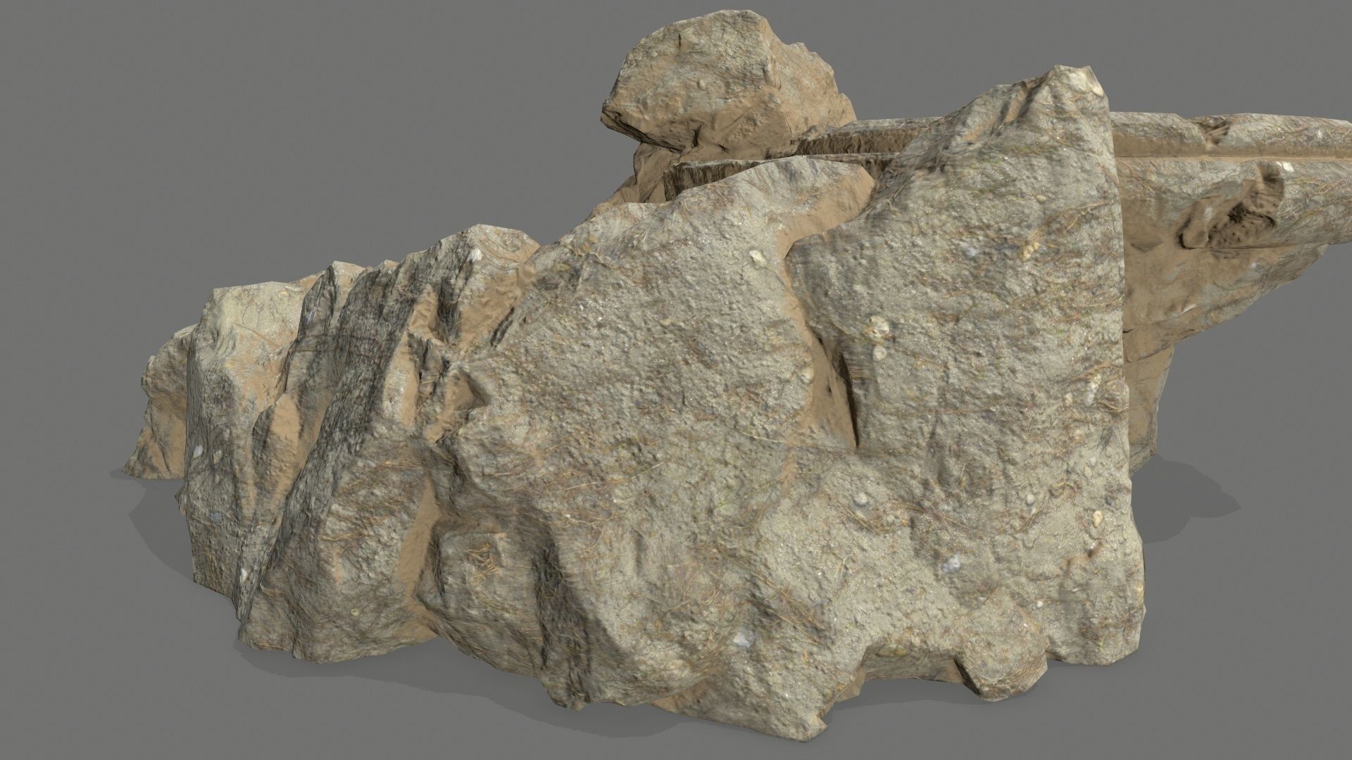  Ladder Ruin Low-poly 3D model_9