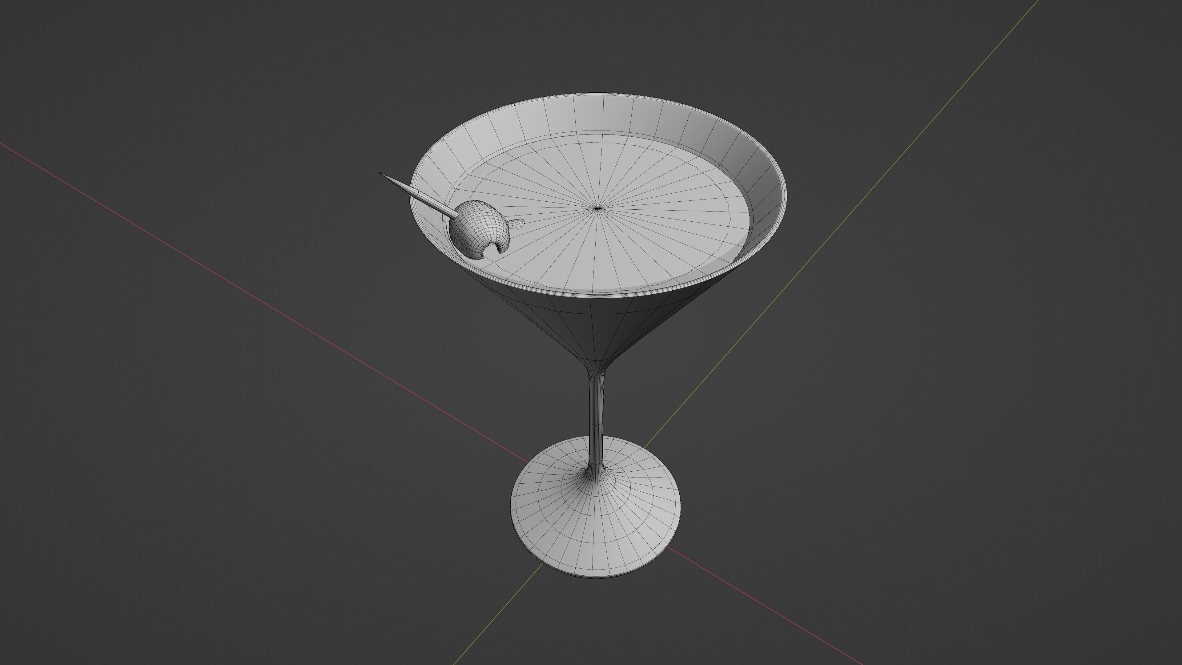 Martini Coctail 3D model_8