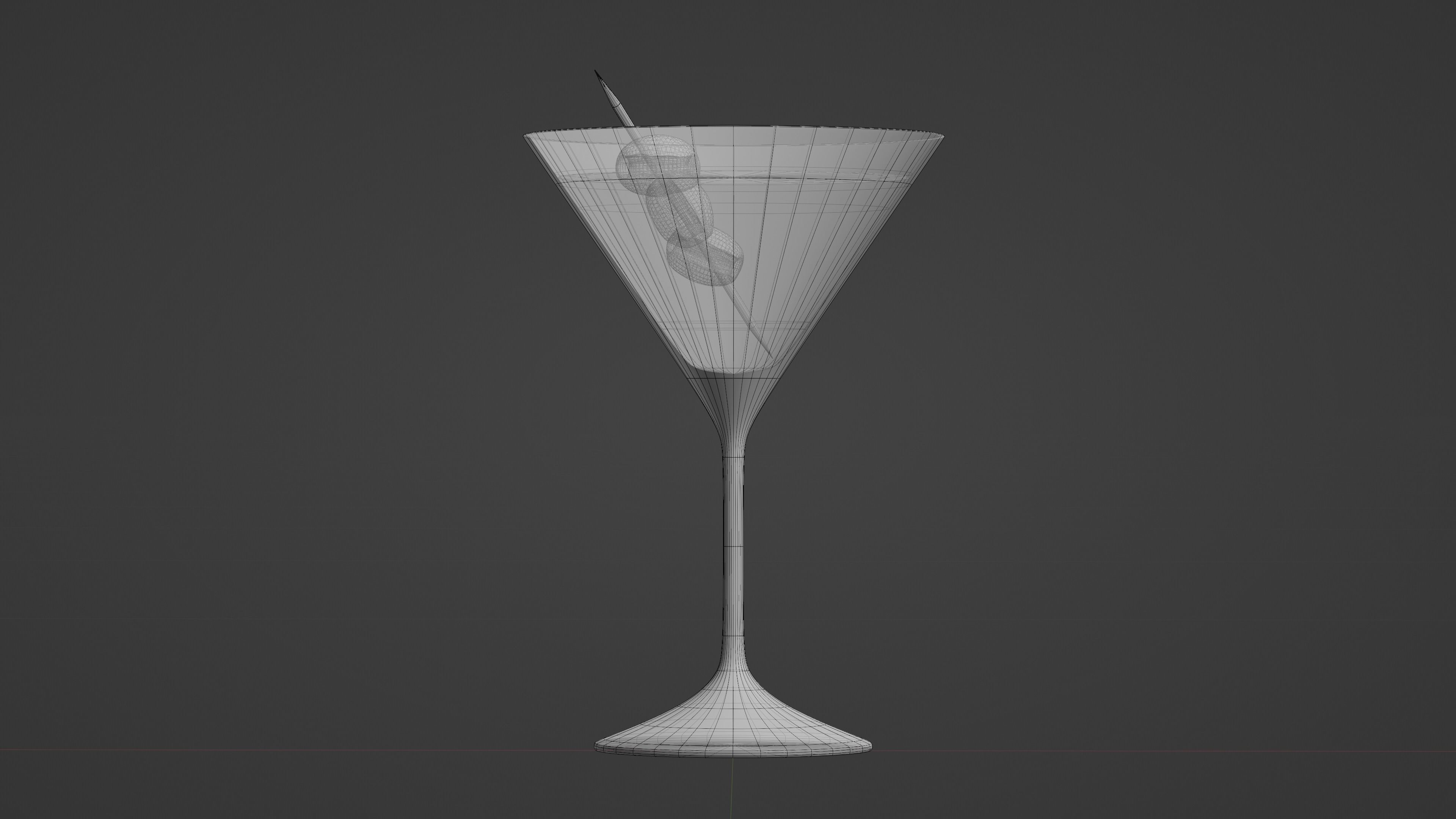 Martini Coctail 3D model_6