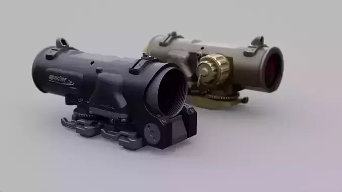 Elcan Specter Docter Low-poly 3D model