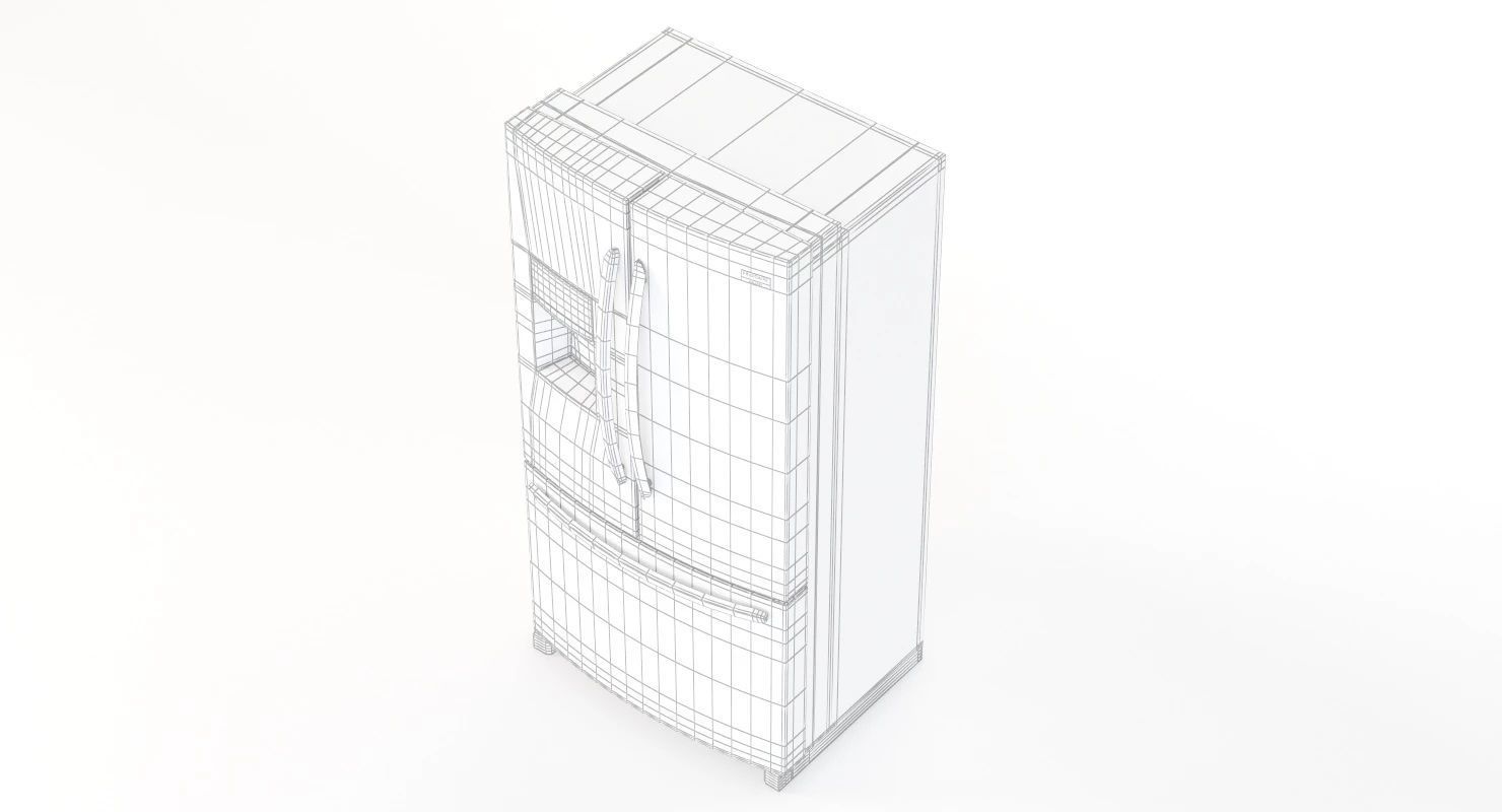 Frigidaire Gallery 27 2 Cu Ft French Door Refrigerator 3D model_8
