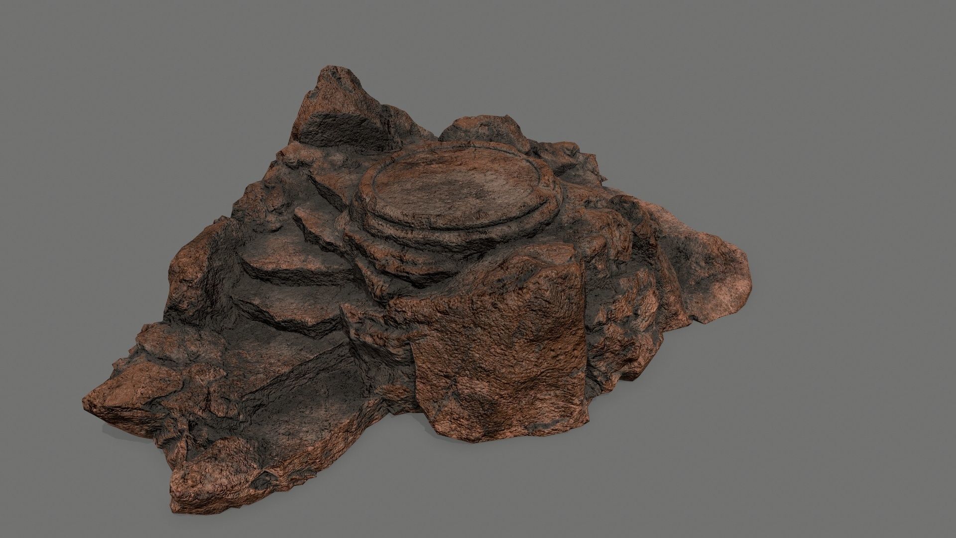 Ladder Ruin Low-poly 3D model_1