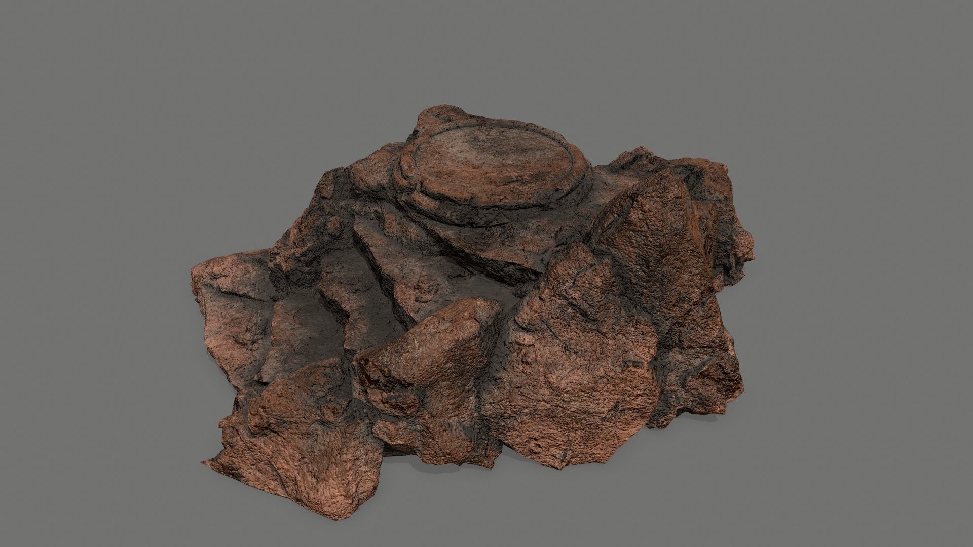 Ladder Ruin Low-poly 3D model_5