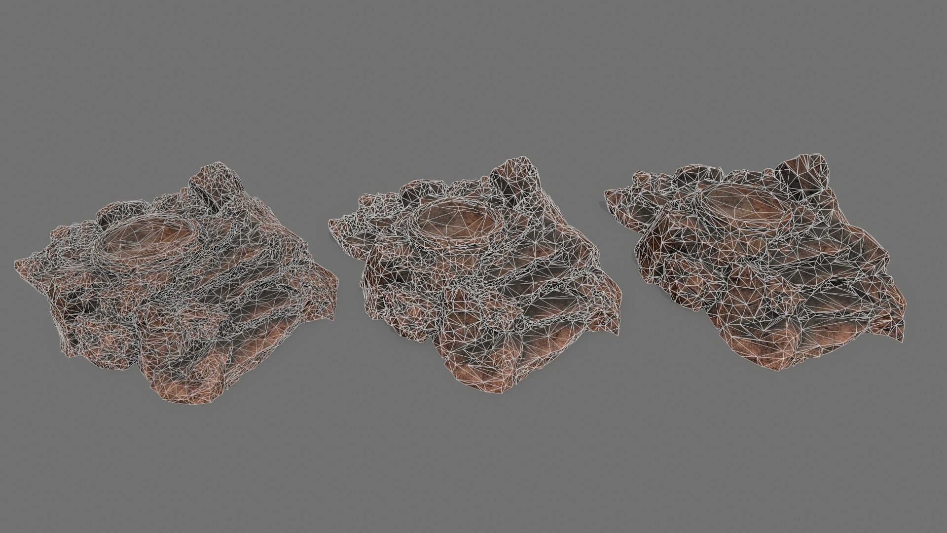 Ladder Ruin Low-poly 3D model_10