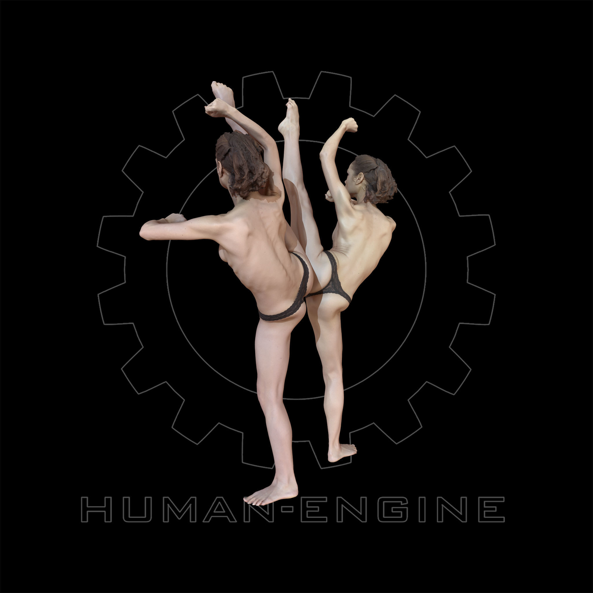 Female Scan - Sylph Ballet Poses 54-55 3D model_13