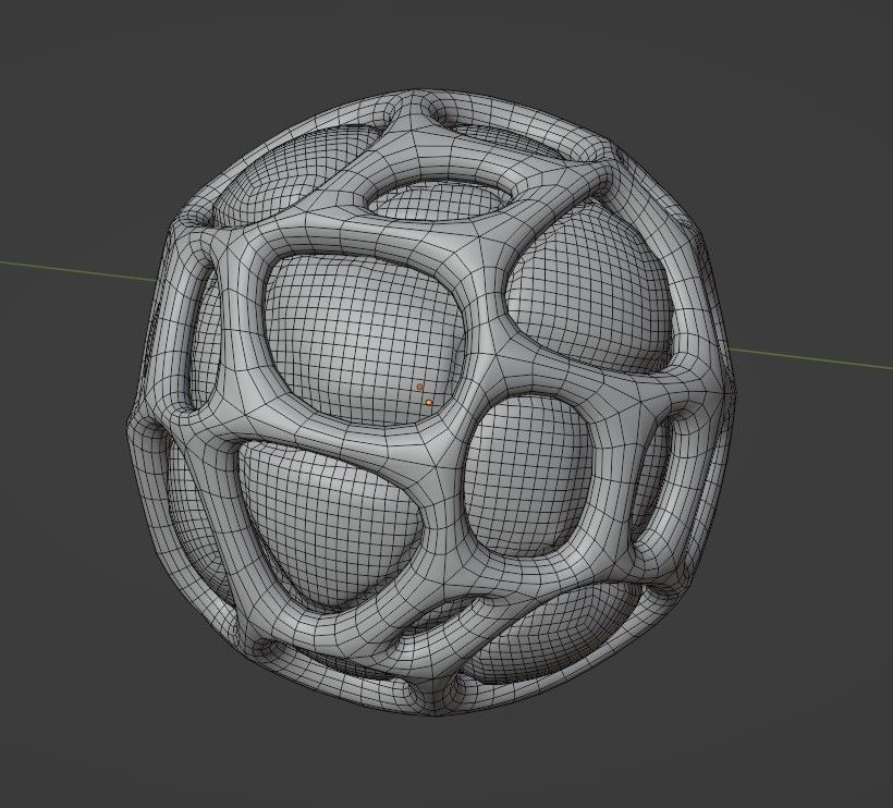 Sphere water plant Low-poly 3D model_4