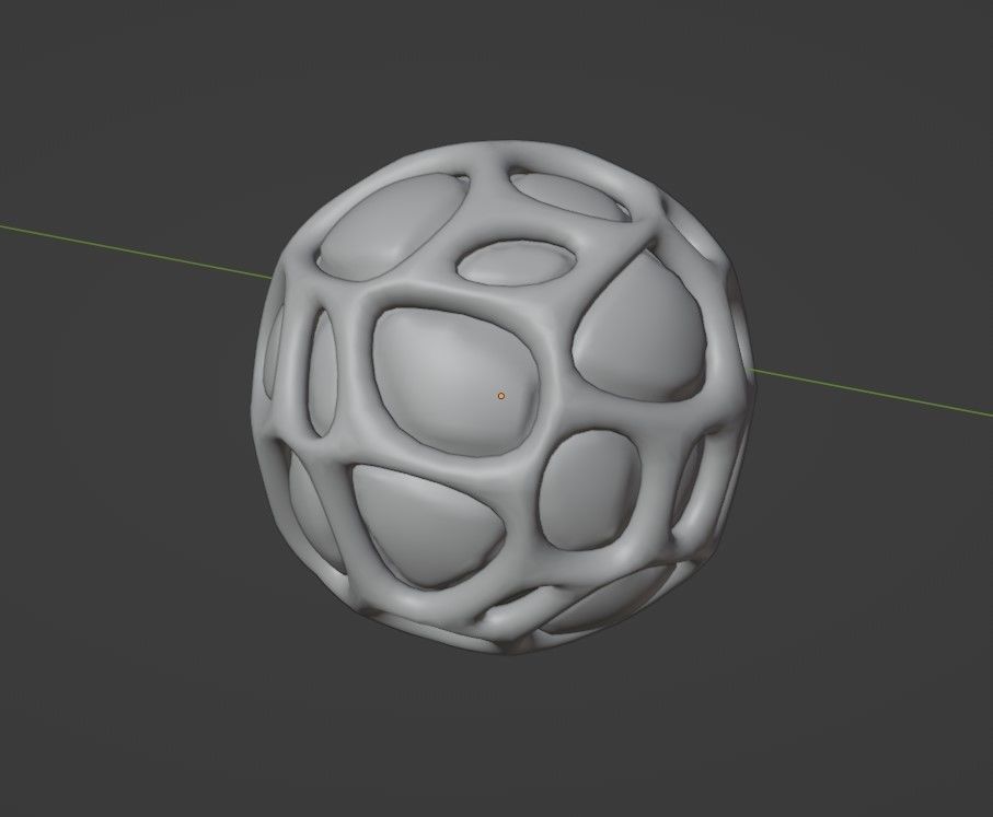 Sphere water plant Low-poly 3D model_1