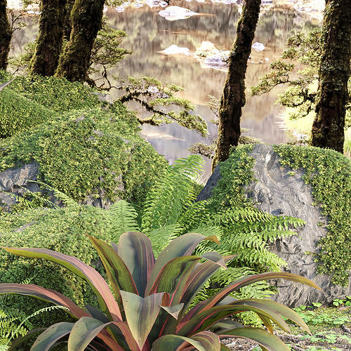 Mossy Garden Asset collection vol 156 3D model 4