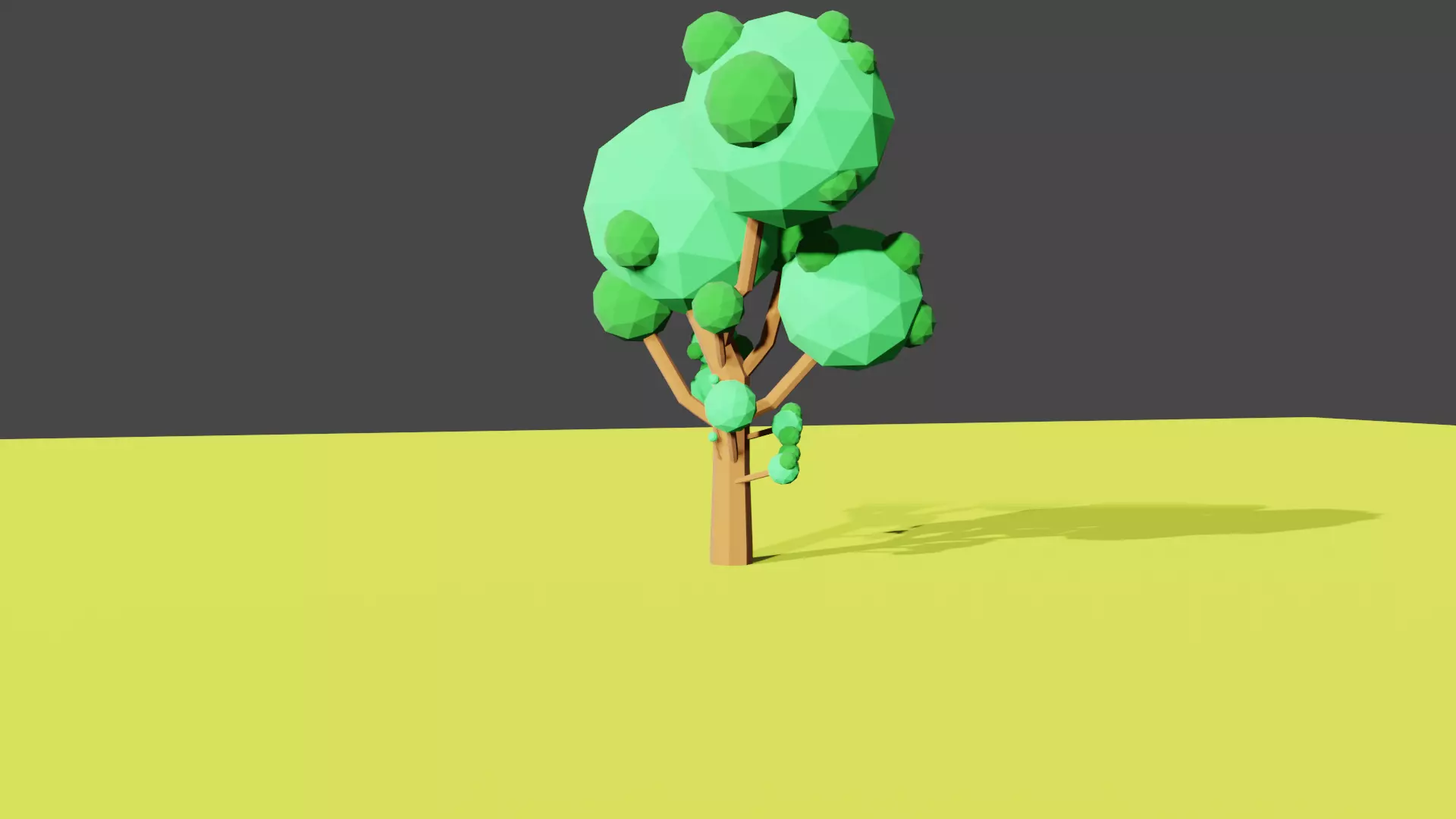 low poly tree Low-poly 3D model_0