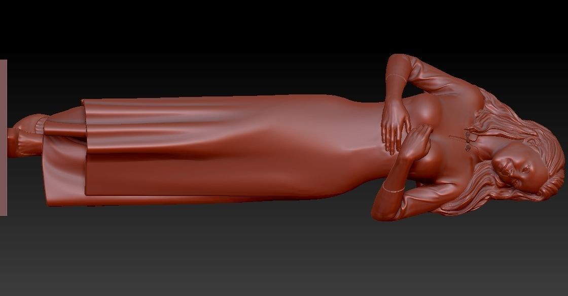 VIETNAMESE GIRL WITH AO DAI 3D print model_1