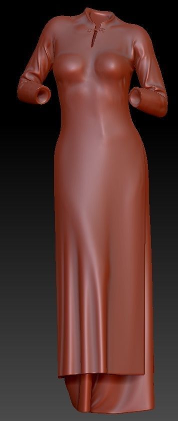 VIETNAMESE GIRL WITH AO DAI 3D print model_14