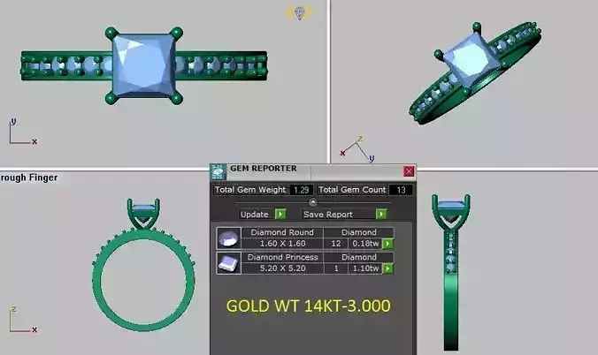 princess cut solitaire engagement ring