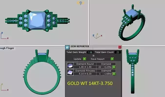 princess cut solitaire engagement ring