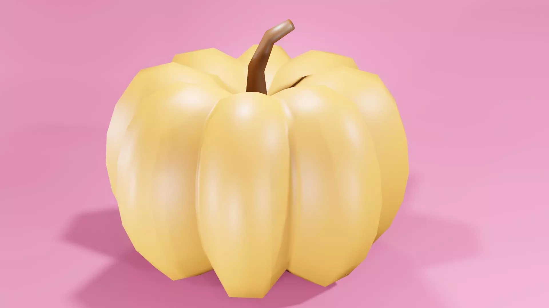 Pumpkin banana Low-poly 3D model_0