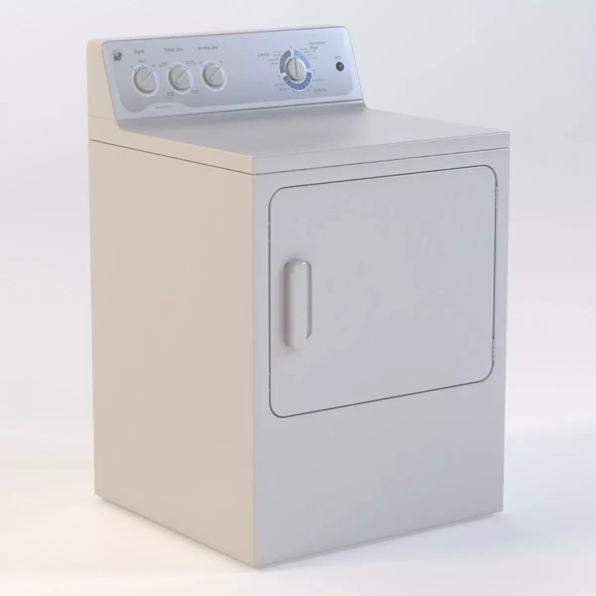 GE 6 0 Cu Ft Capacity Dura Drum Electric Dryer 3D model_0
