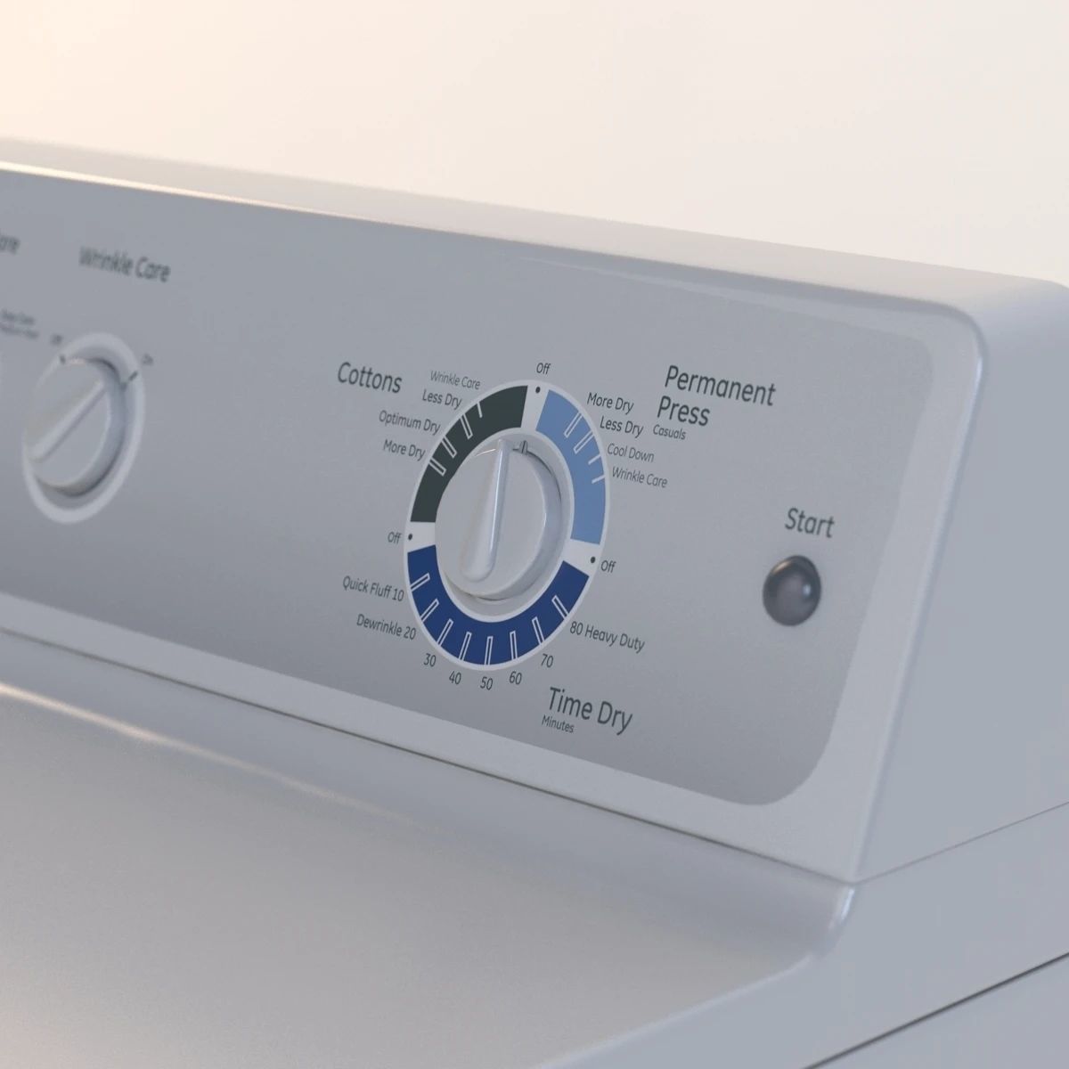 GE 6 0 Cu Ft Capacity Dura Drum Electric Dryer 3D model_7