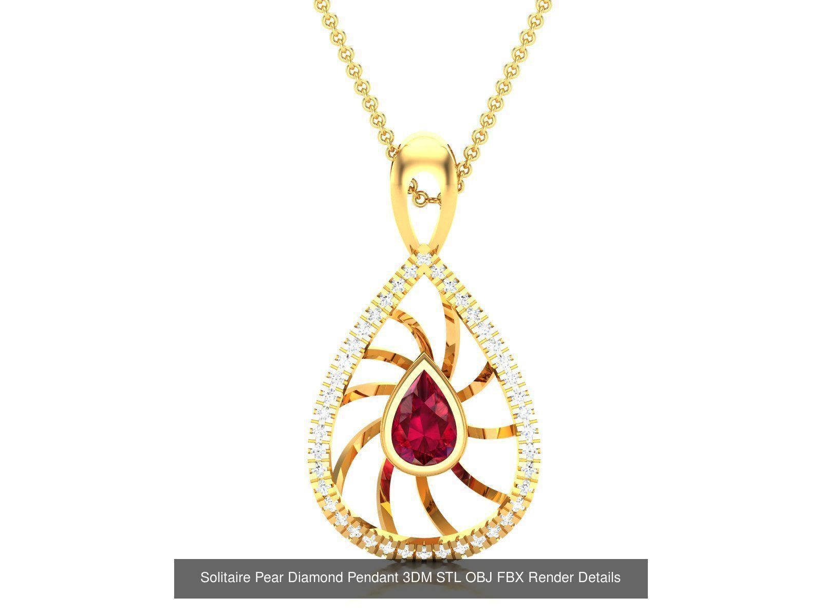 22 Women Pear Diamond Pendants Collection _15