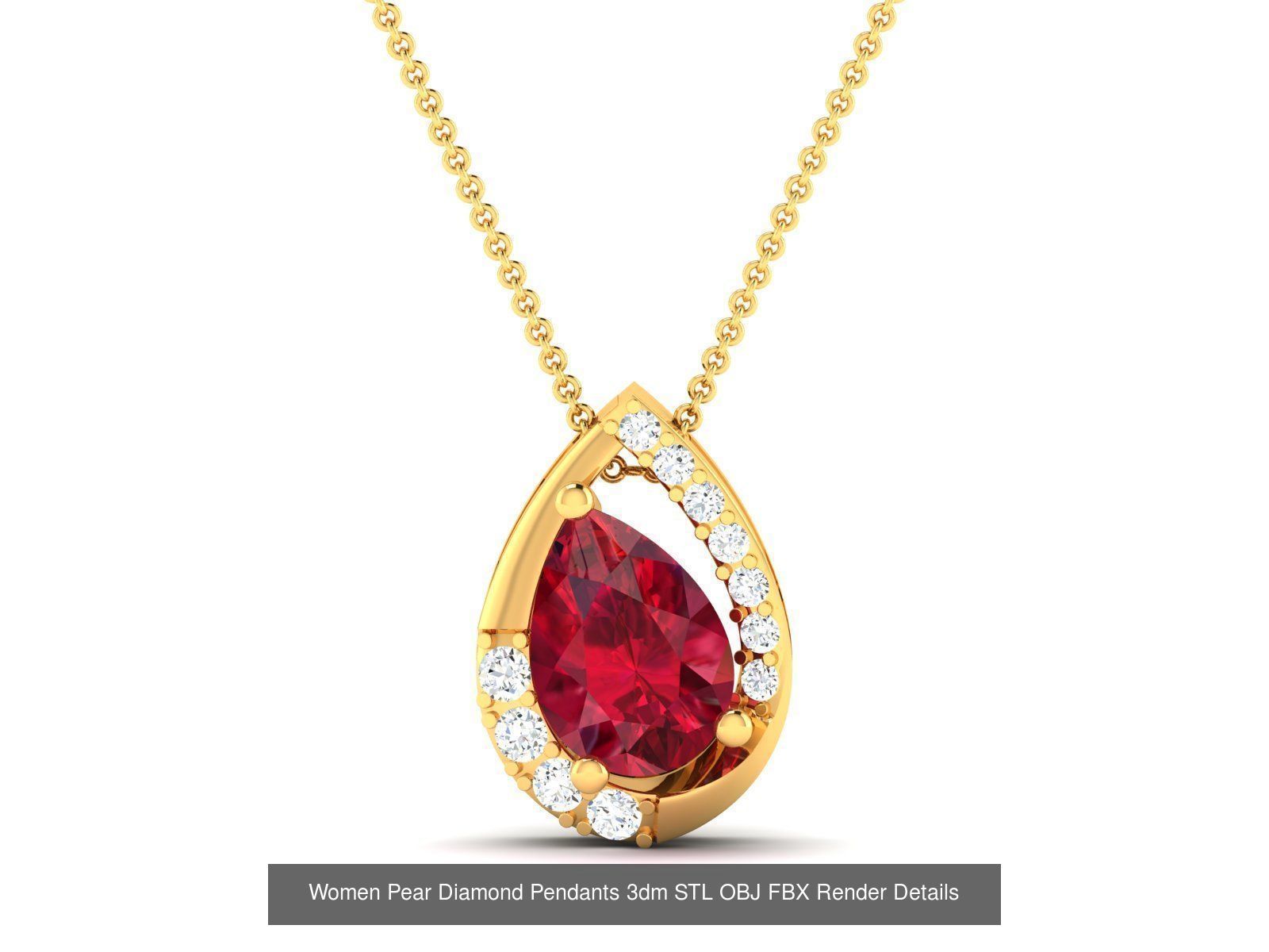 22 Women Pear Diamond Pendants Collection _19