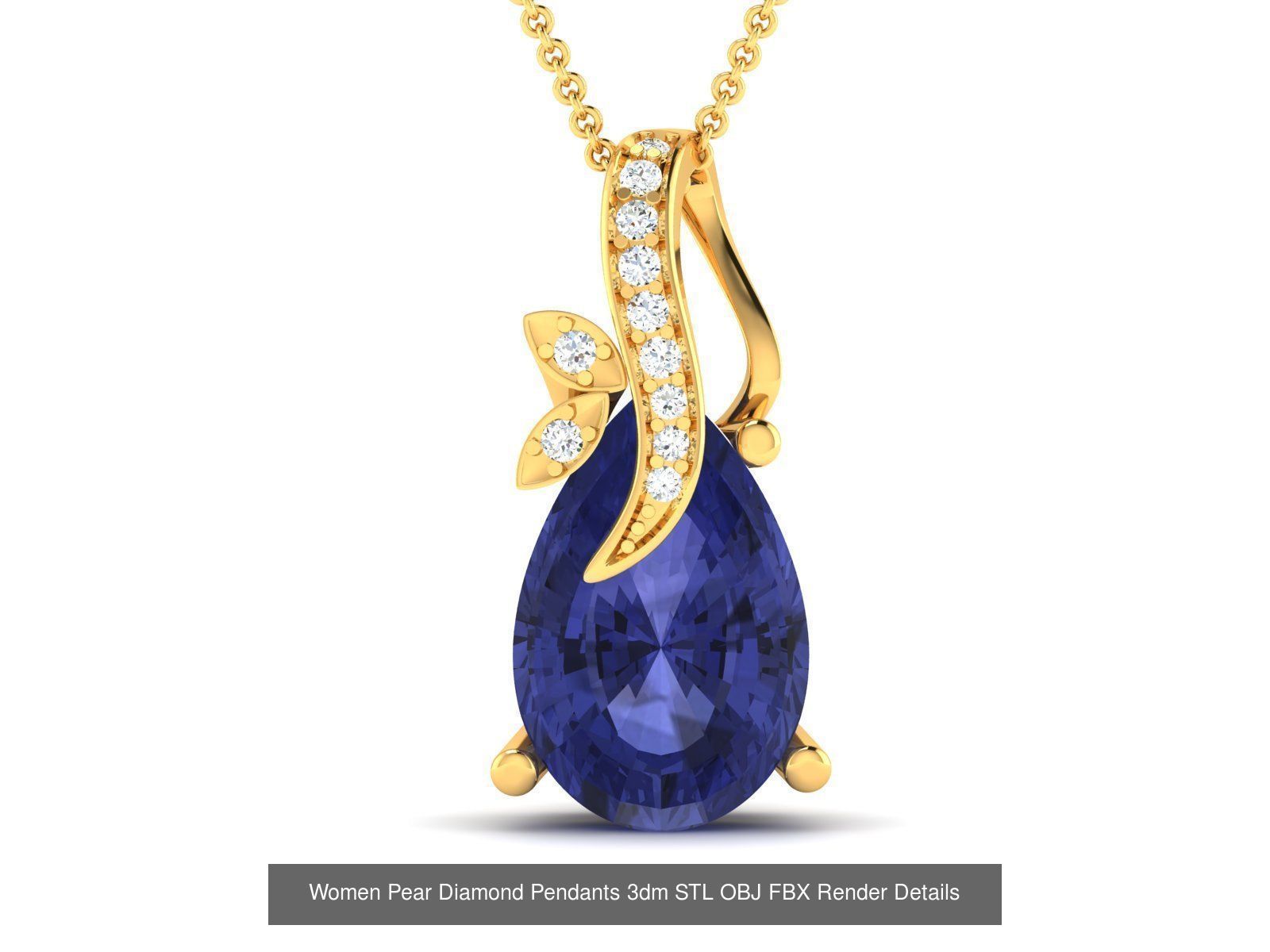 22 Women Pear Diamond Pendants Collection _4