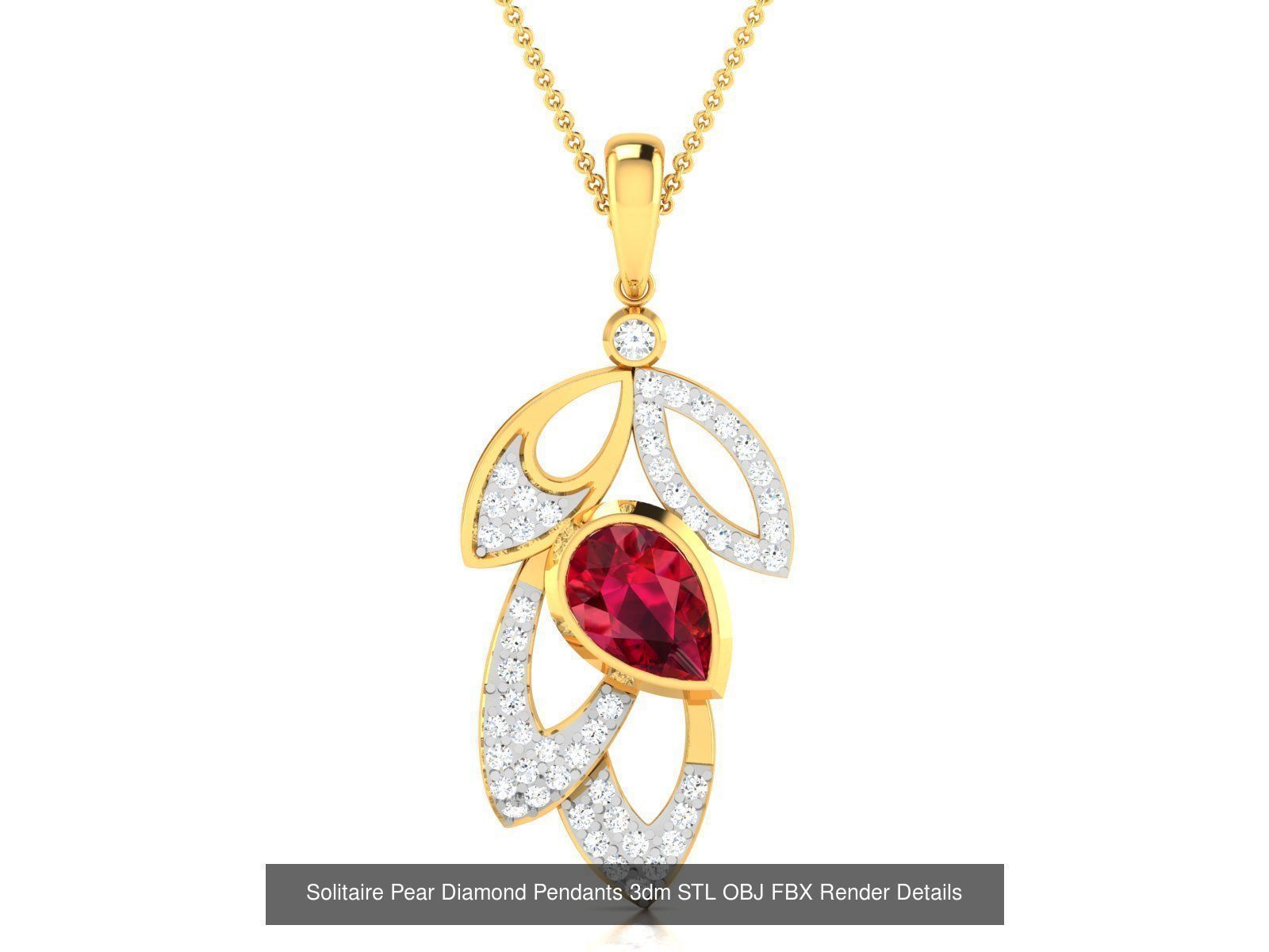 22 Women Pear Diamond Pendants Collection _11