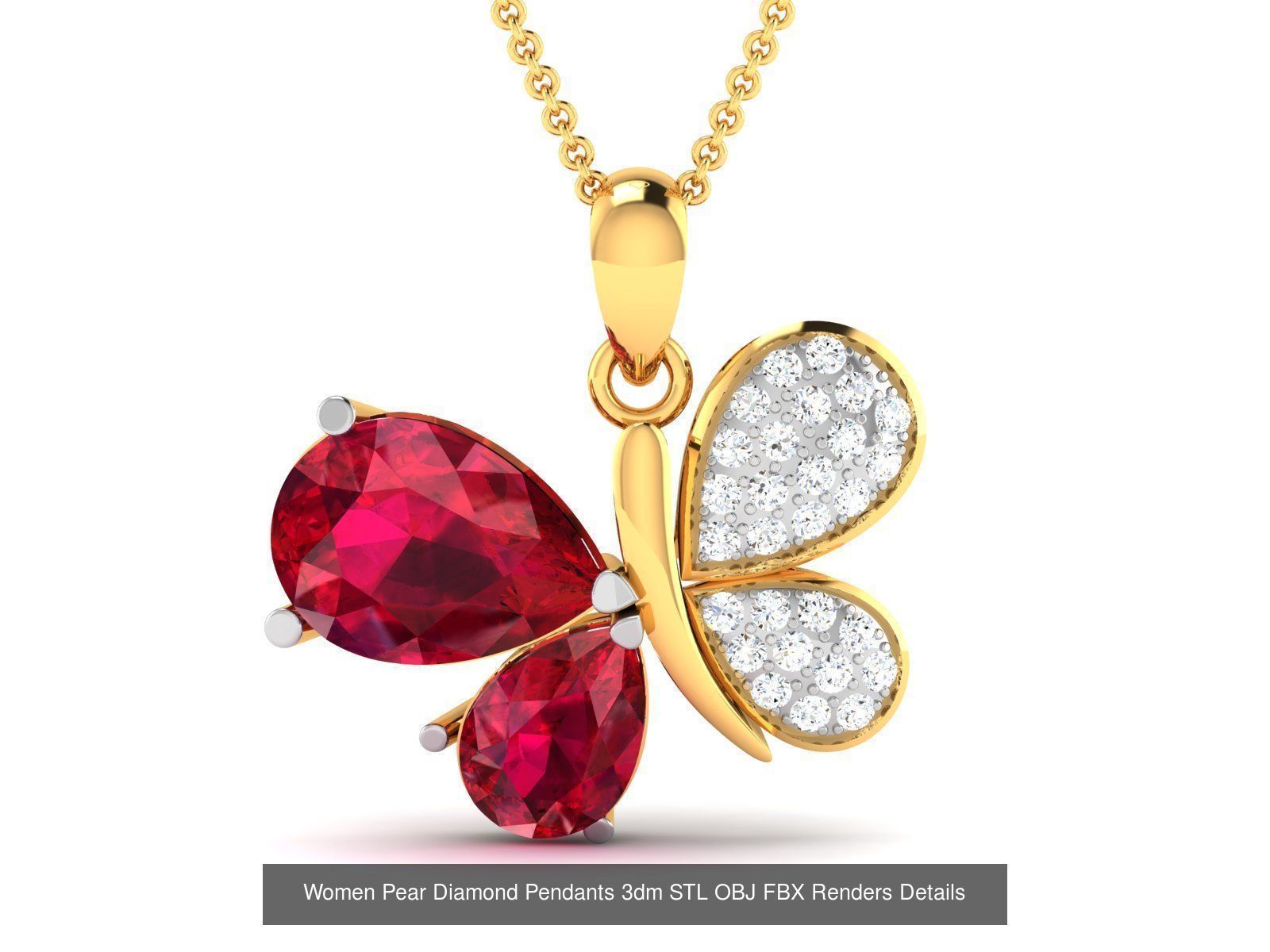 22 Women Pear Diamond Pendants Collection _22
