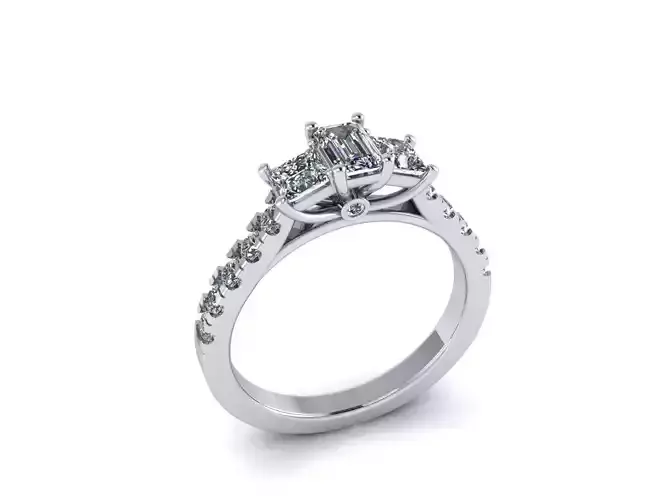 Three stone engagement ring  