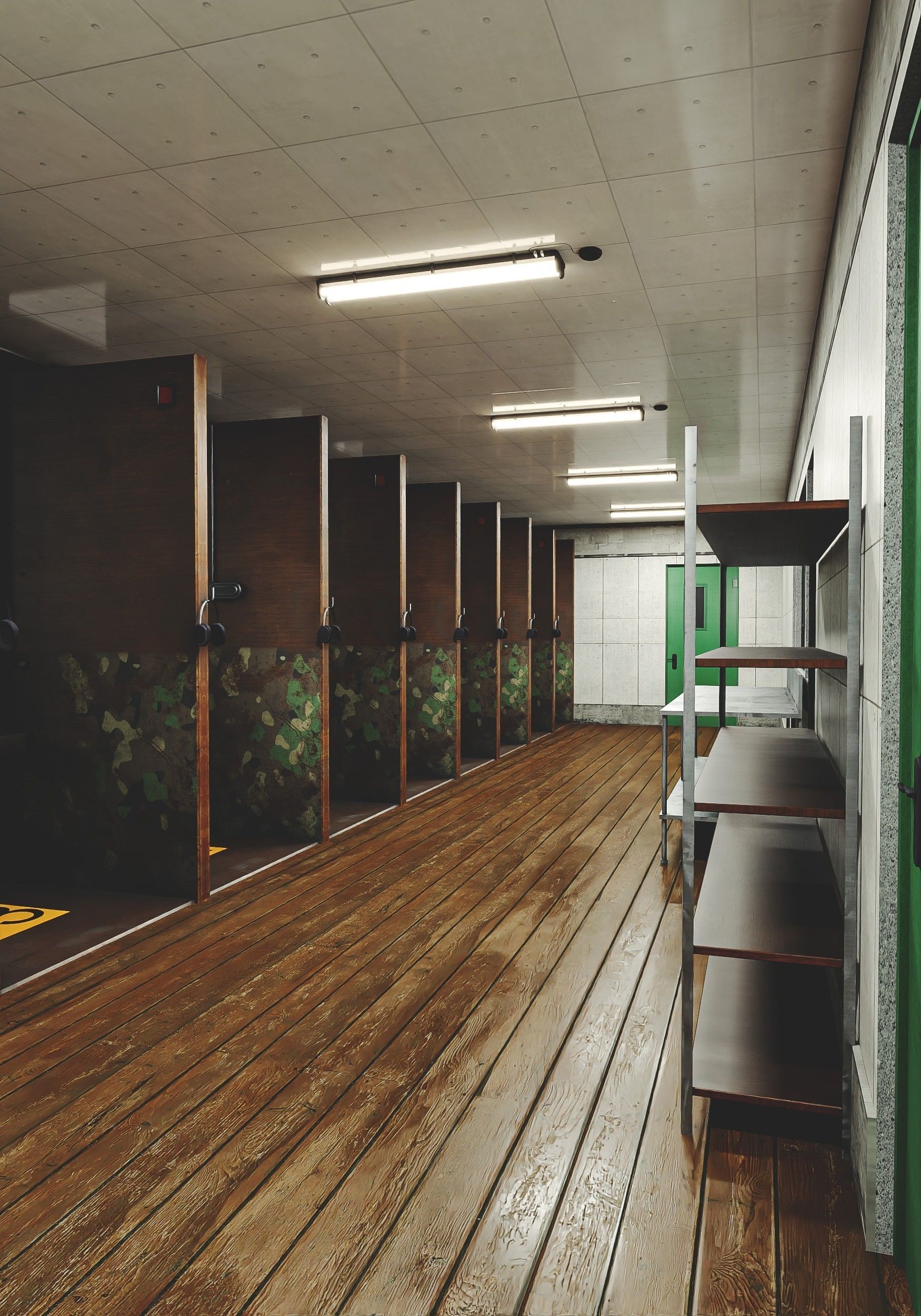 Gun Ranges Room Low-poly 3D model_17