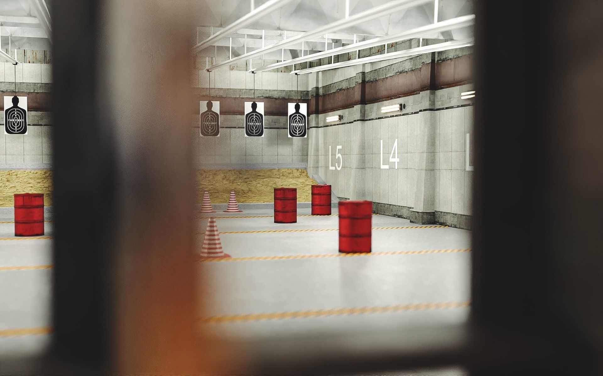 Gun Ranges Room Low-poly 3D model_18