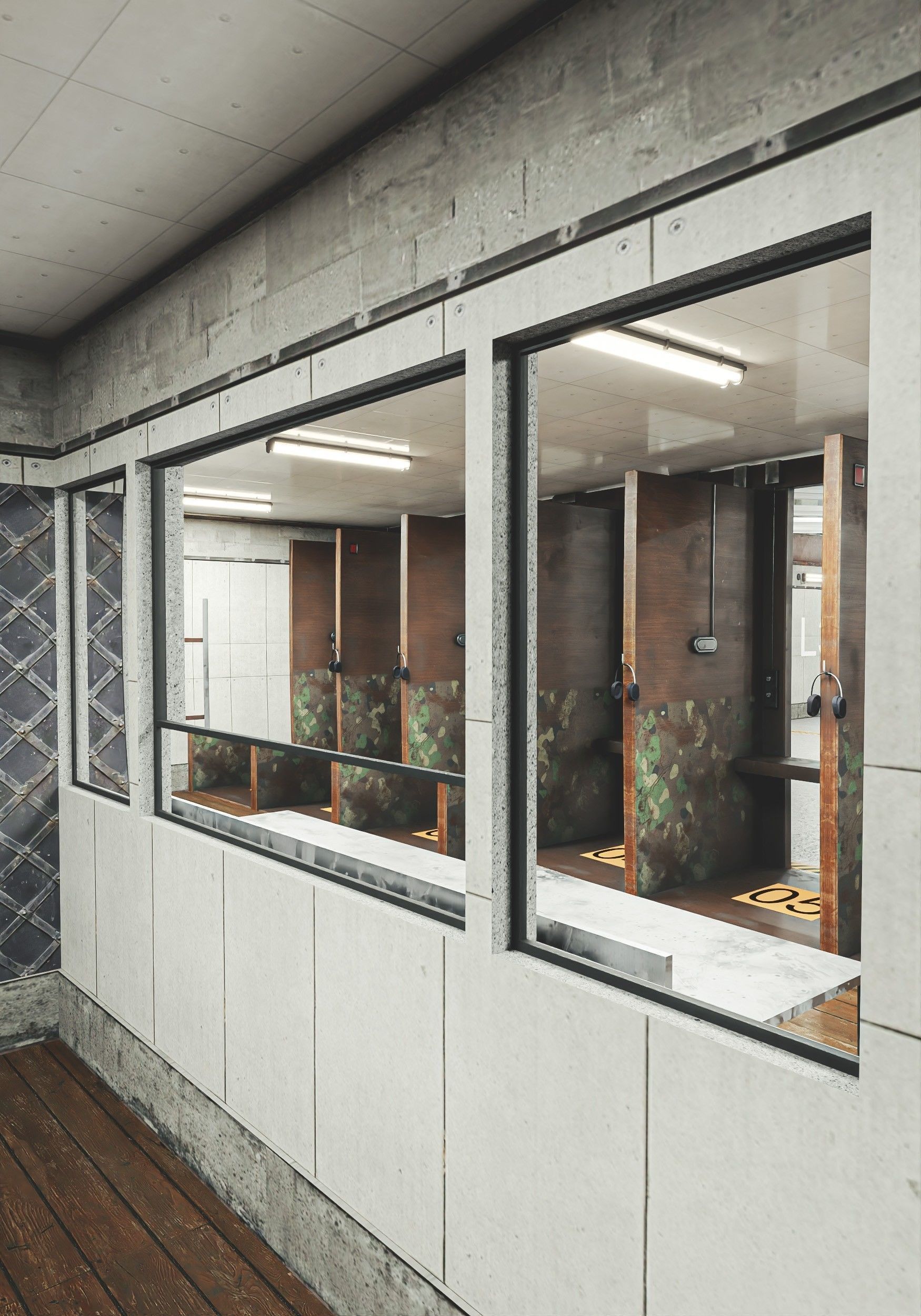 Gun Ranges Room Low-poly 3D model_10