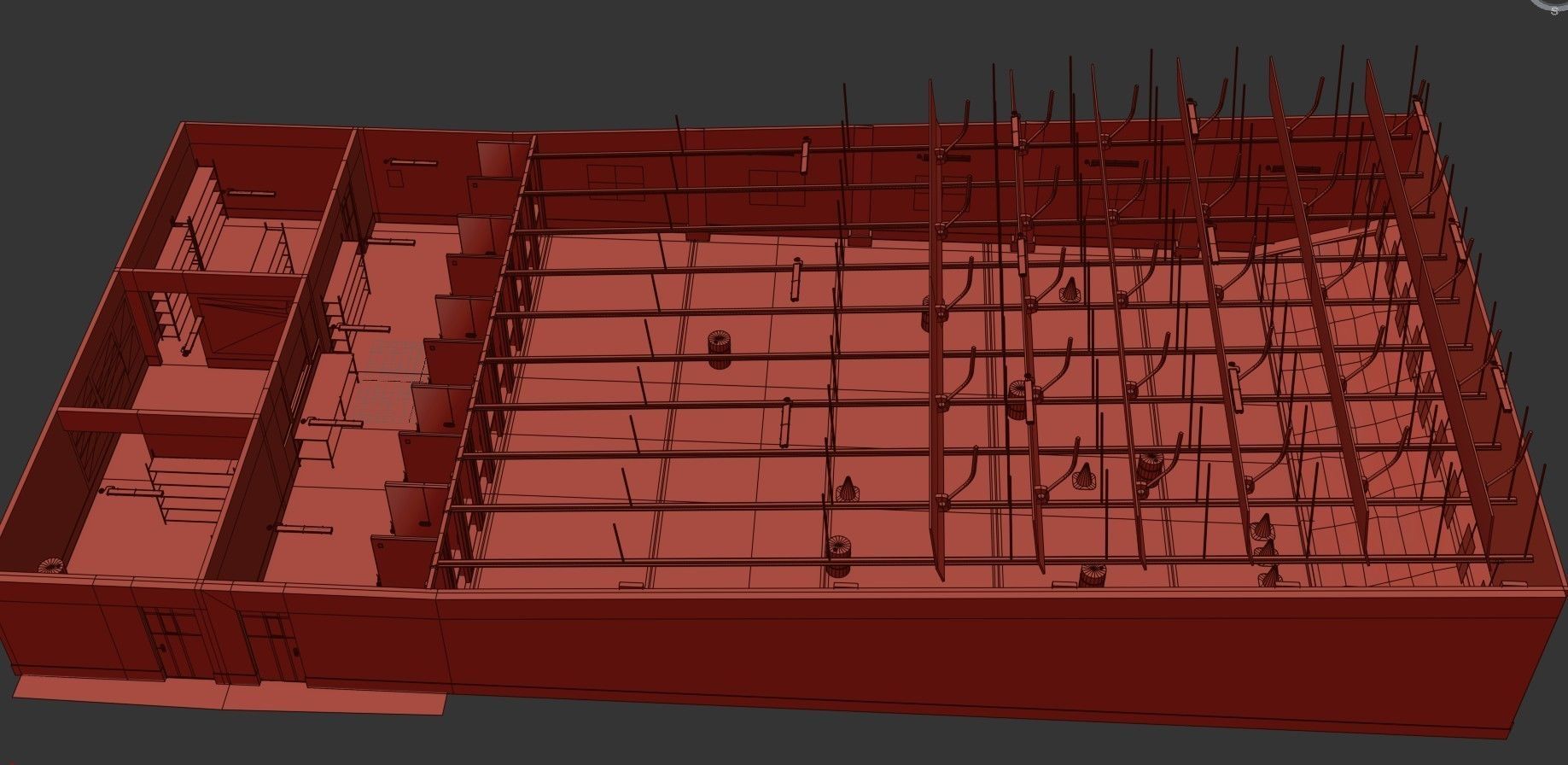 Gun Ranges Room Low-poly 3D model_25