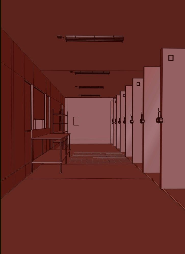 Gun Ranges Room Low-poly 3D model_26