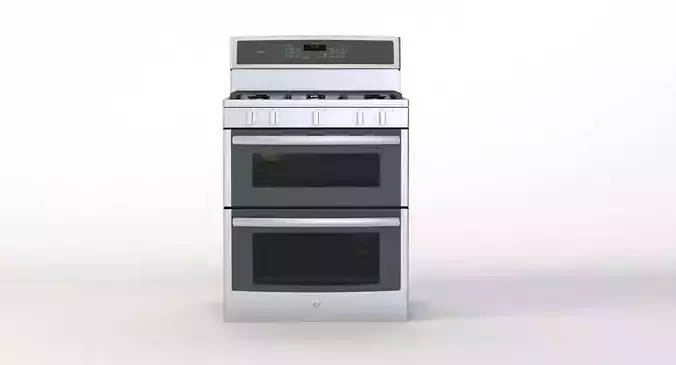 General Electric Free Standing Gas Double Oven Convection Range 3D model