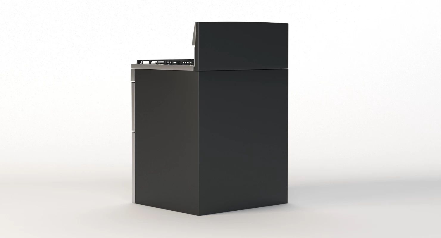General Electric Free Standing Gas Double Oven Convection Range 3D model_4